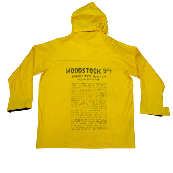 Vintage ACADIA Woodstock Music Festival Saugerties New York 1994 Windbreaker Jacket 90s Yellow XL