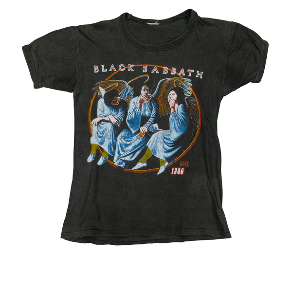 Vintage Black Sabbath Blue Oyster Cult Live In Concert 1980 Tour T Shirt 80s Black