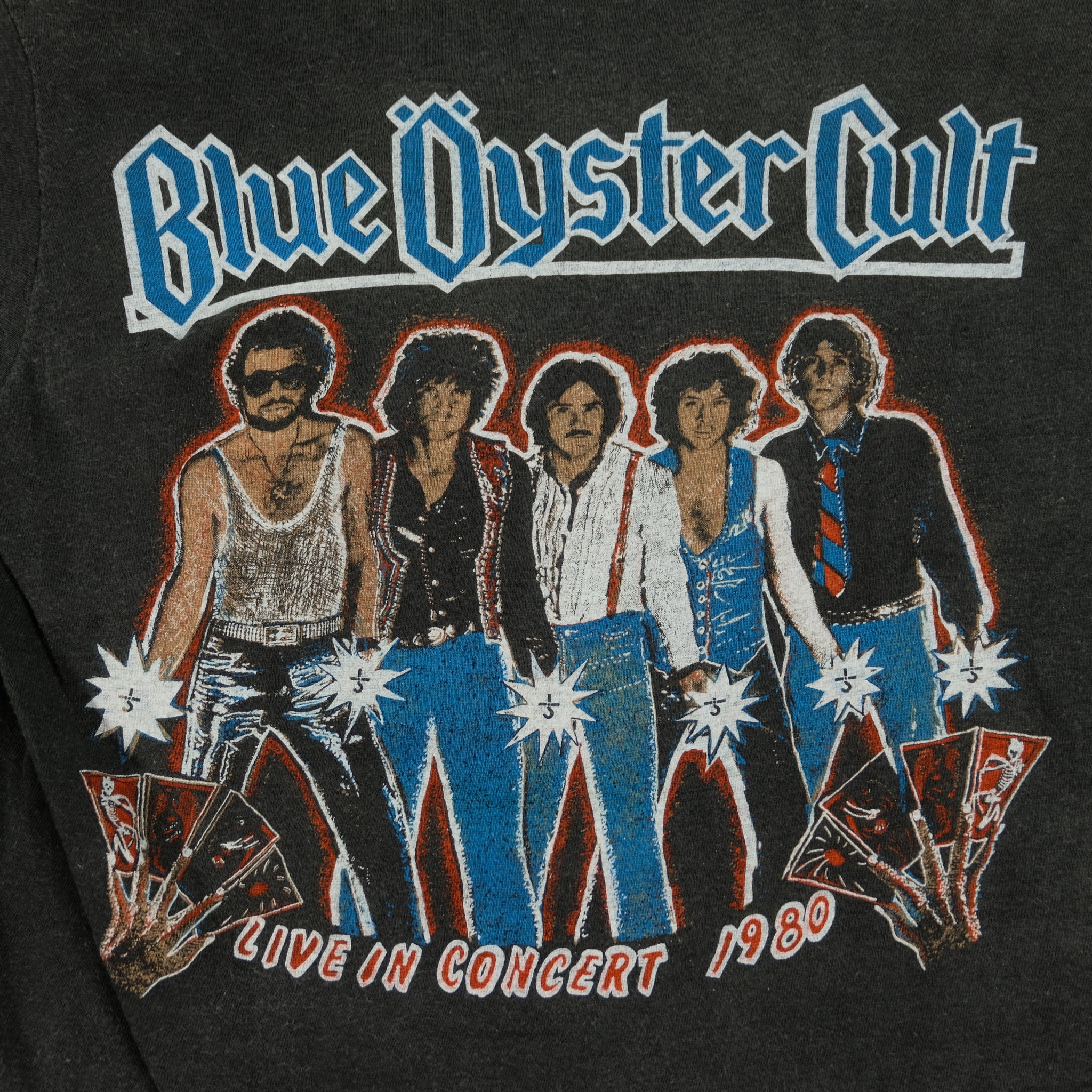 Vintage single stitch black Sabbath blue oyster cult black factory & blue tour shirt XL