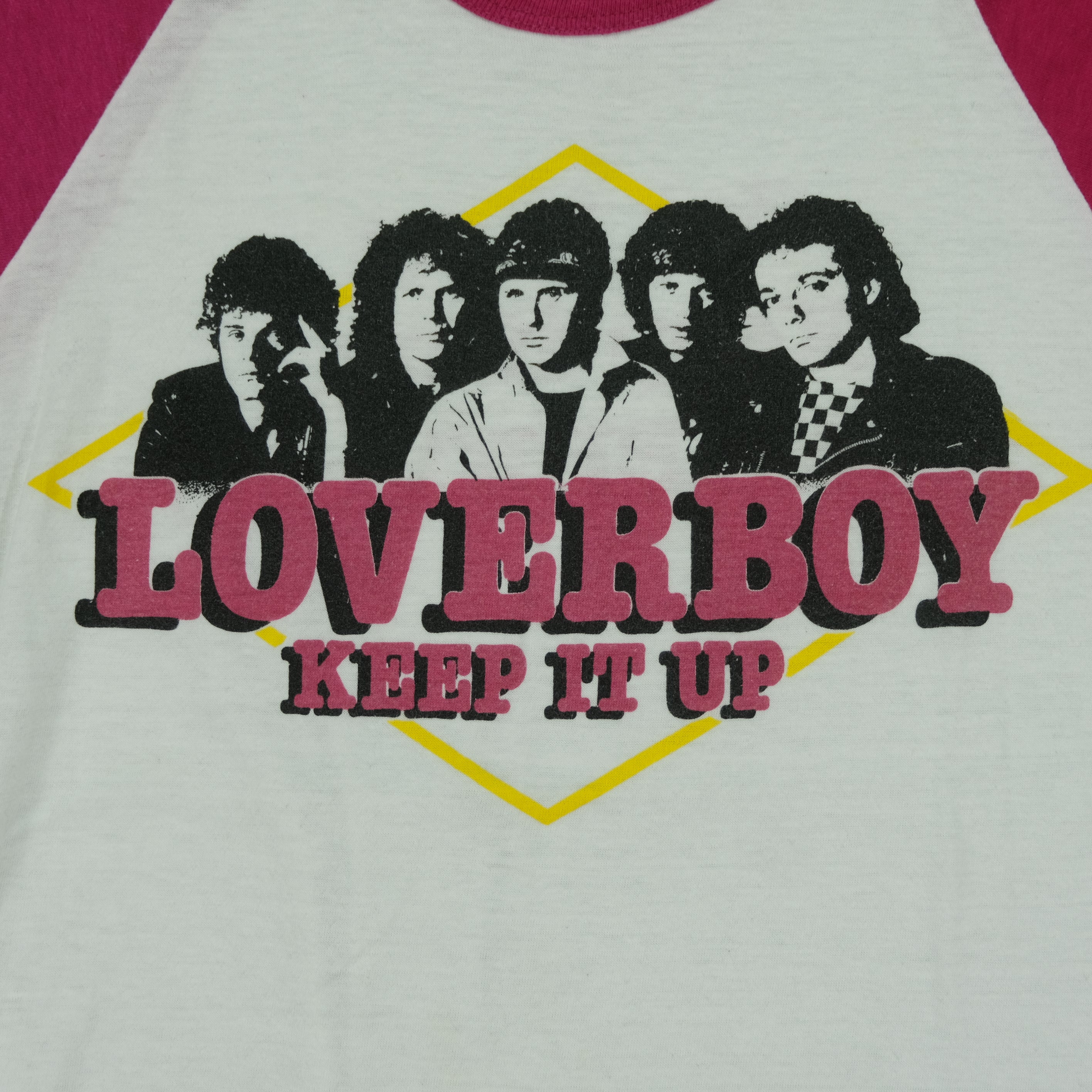 1983 Loverboy Get It Up Keep It Up In America Tour Raglan Tee 