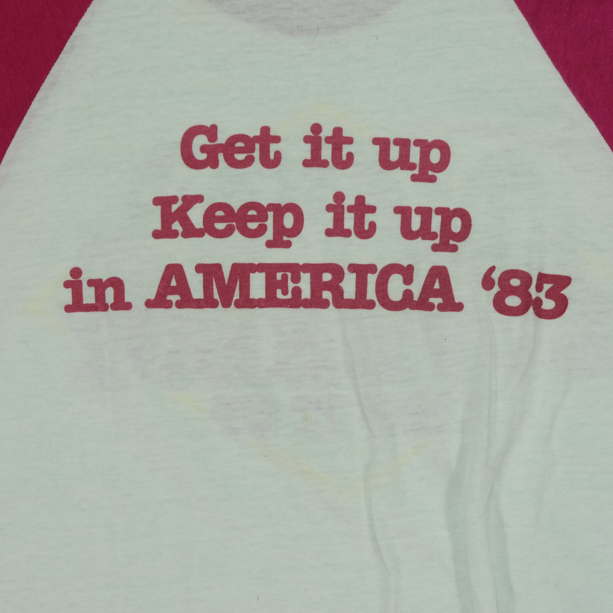 1983 Loverboy Get It Up Keep It Up In America Tour Raglan Tee