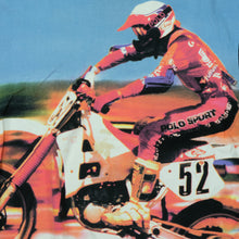 Load image into Gallery viewer, Vintage POLO SPORT Ralph Lauren Motocross Dirt Bike All Over Print Long Sleeve T Shirt 90s Black S
