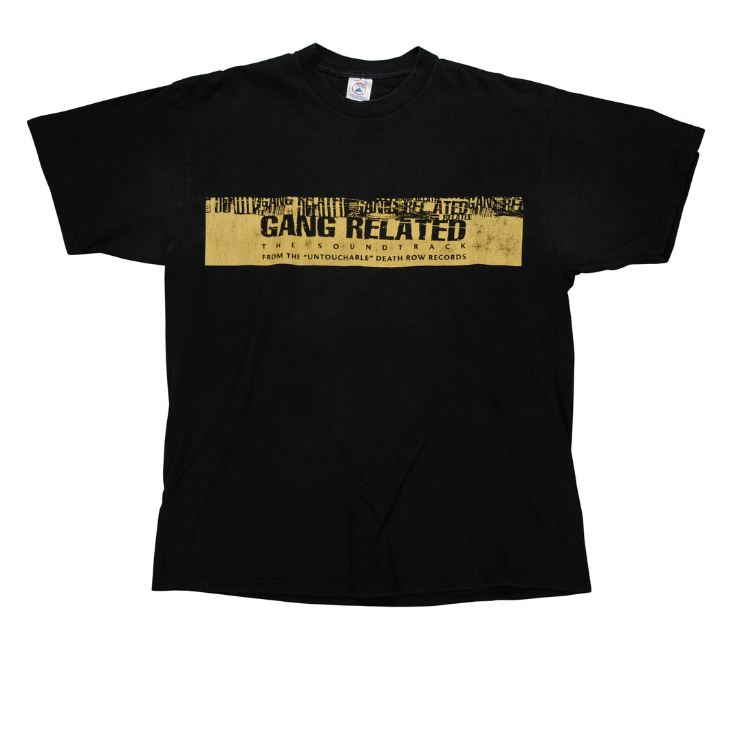 Vintage Gang Related Tupac Shakur Death Row Records 1997 Film Soundtrack Promo T Shirt 90s Black XL