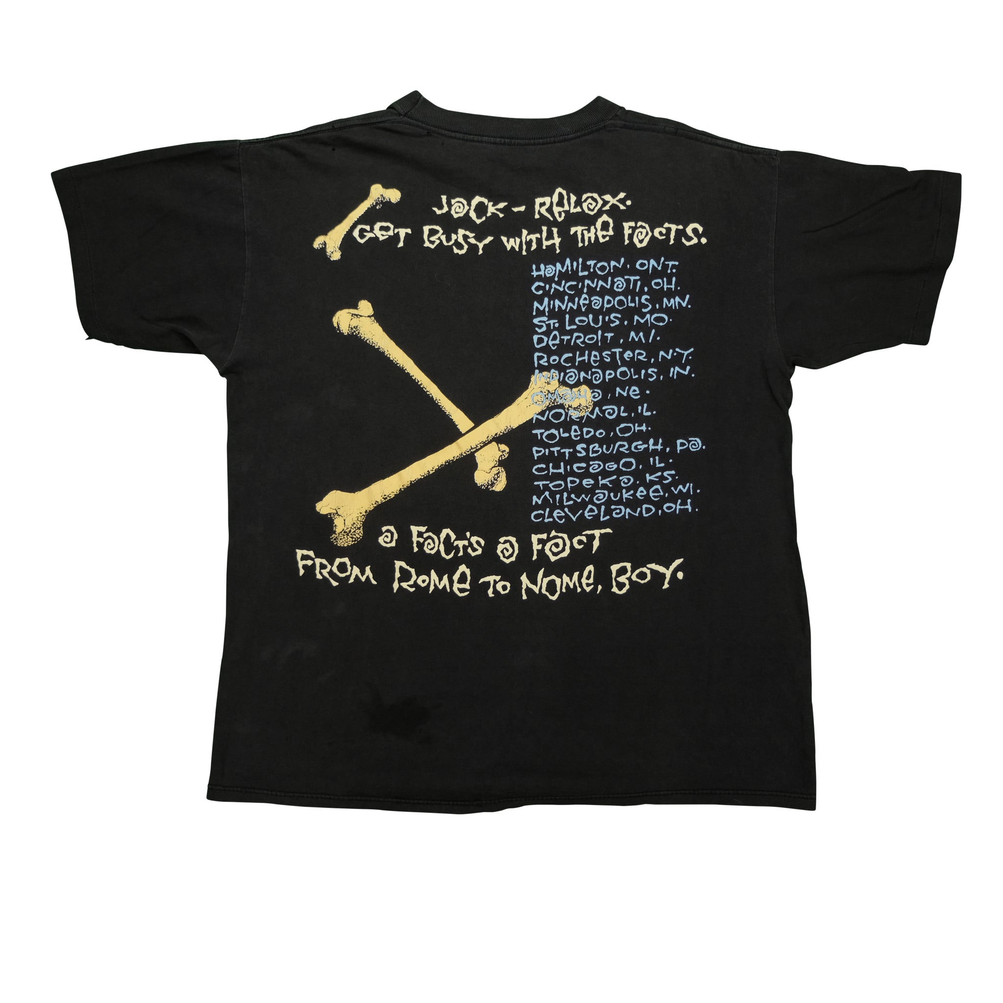 Vintage 1991 Rush Roll The Bones Album Tour Pushead Tee | Reset