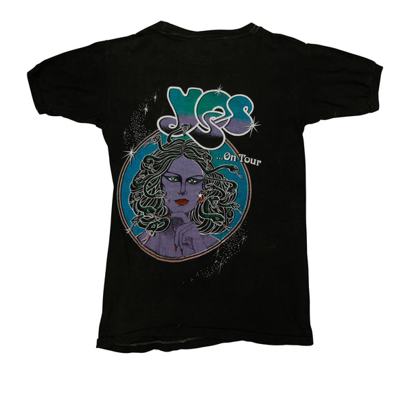 Vintage Yes Rock Band On Tour Dragon Medusa T Shirt 80s Black M