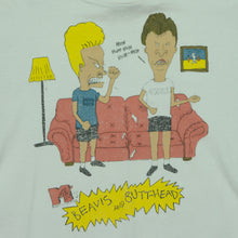 Load image into Gallery viewer, Vintage HARLEY DAVIDSON Beavis and Butt-Head Death Rocks T Shirt 90s White L
