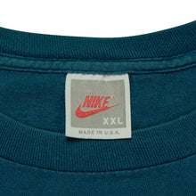 Load image into Gallery viewer, Vintage NIKE 180 Degrees of Air Spell Out Swoosh T Shirt 90s Blue 2XL
