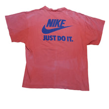 Load image into Gallery viewer, Vintage NIKE Just Do It Spell Out Swoosh Get In Gear 10K Run T Shirt 80s 90s Red XL
