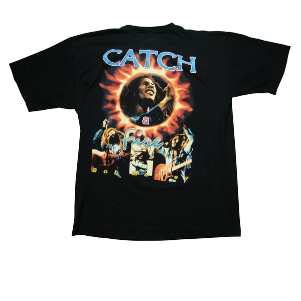 Vintage Bob Marley Catch A Fire The Wailers Album Lion Rap Tee on Perfect Game Sports
