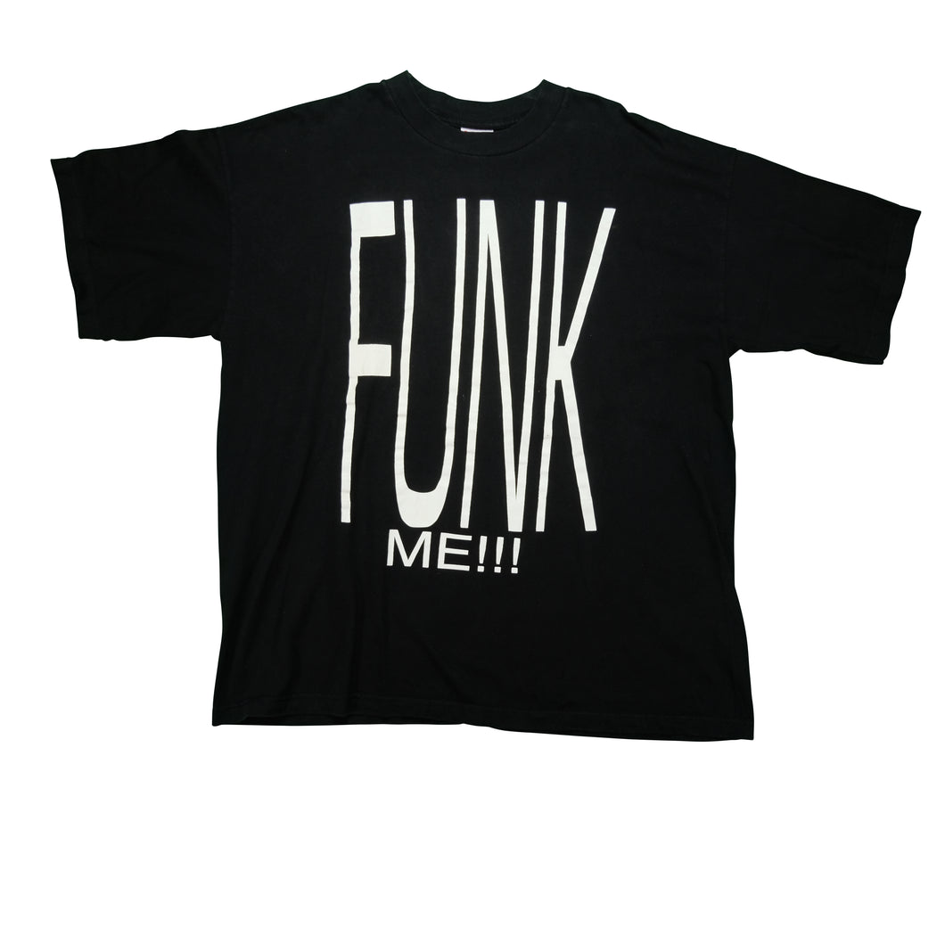 Vintage Q-TEES Rick James Urban Rapsody Album Tour Funk Me!!! 1997-98 T Shirt 90s Black 2XL