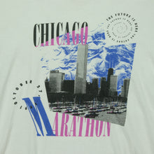 Load image into Gallery viewer, Vintage NIKE Chicago Marathon Air Huarache Spell Out Swoosh T Shirt 90s White L
