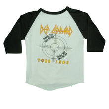 Load image into Gallery viewer, Vintage MACKLER Def Leppard Pyromania Album Till We Drop 1983 Tour Raglan T Shirt 80s White Black L

