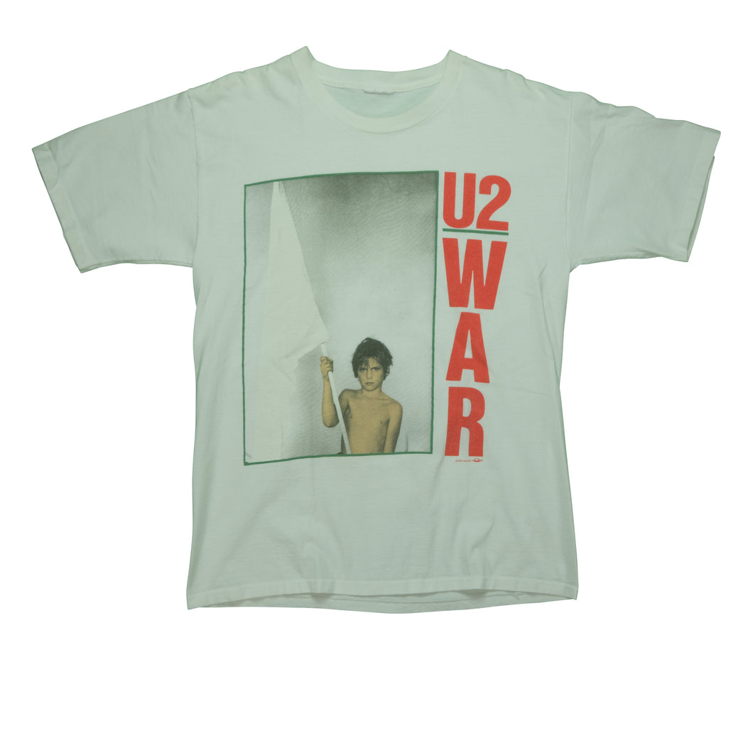 Vintage U2 War Album 1983 Tour T Shirt 80s White