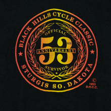 Load image into Gallery viewer, Vintage JRS ENTERPRISES Shit Happens Black Hills Biker Skull 1993 T Shirt 90s Black L
