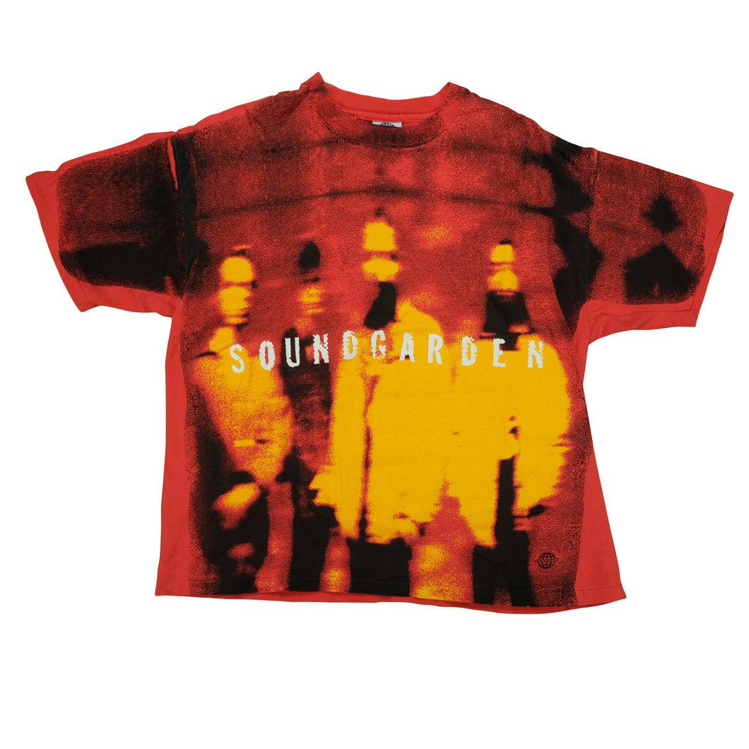 Vintage BROCKUM BALZOUT Soundgarden Superunknown Album 1994 Tour All Over Print T Shirt 90s Red XL