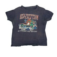 Load image into Gallery viewer, Vintage Led Zeppelin in Concert and Beyond 1977 Tour T Shirt 70s Navy Blue
