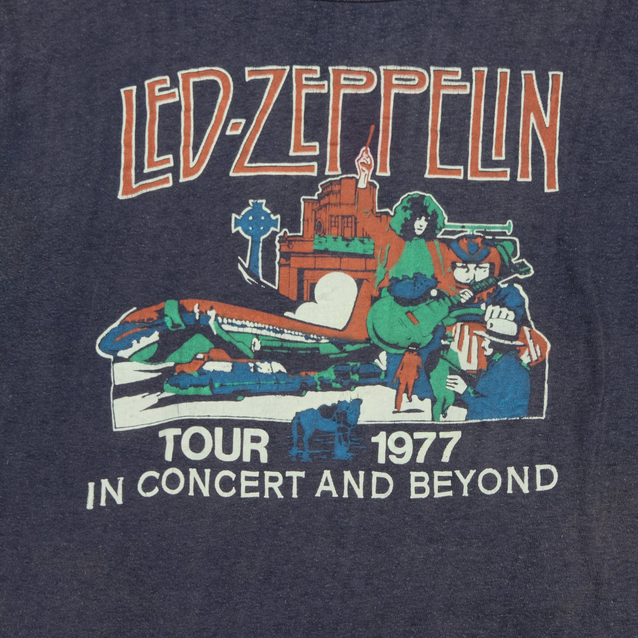Vintage 1977 Led Zeppelin in Concert and Beyond Tour Tee | Reset