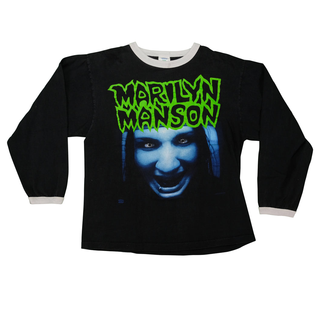 Vintage 1994 Marilyn Manson Long Sleeve Ringer Tee by Winterland