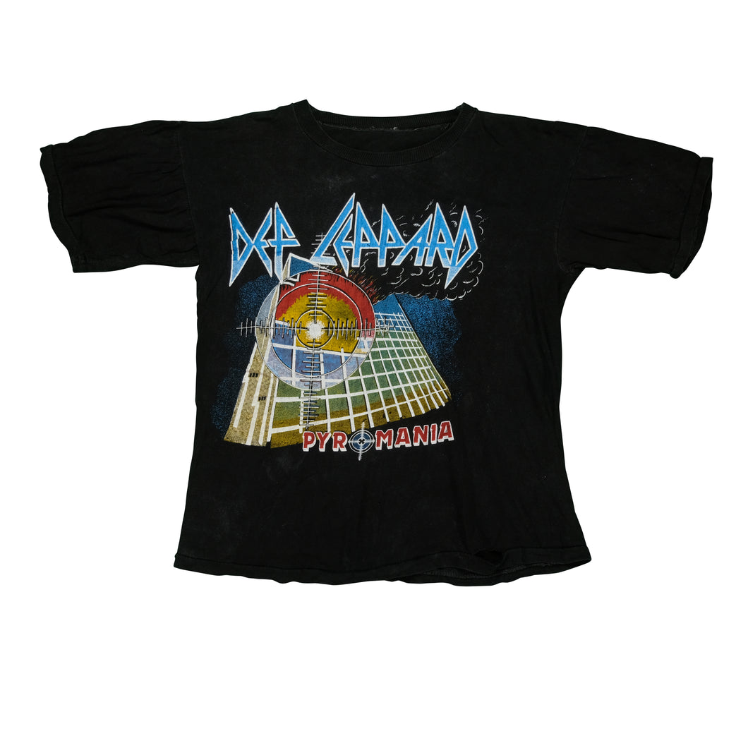 Vintage Def Leppard Pyromania 1983 Album Tour T Shirt 80s Black