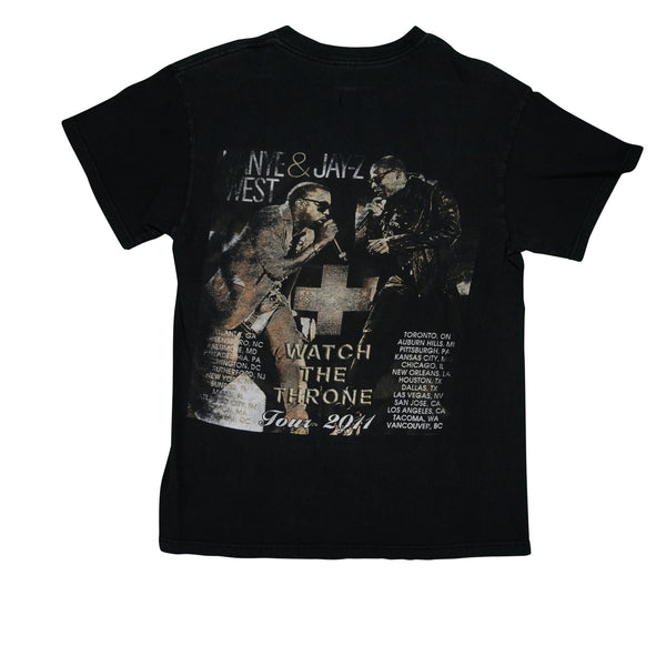 Vintage Kanye West & Jay-Z Watch The Throne 2011 Album Tour T Shirt 2010s Black