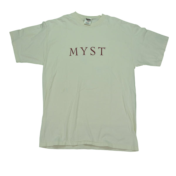 Vintage ONEITA Myst Video Game Promo T Shirt 90s White XL