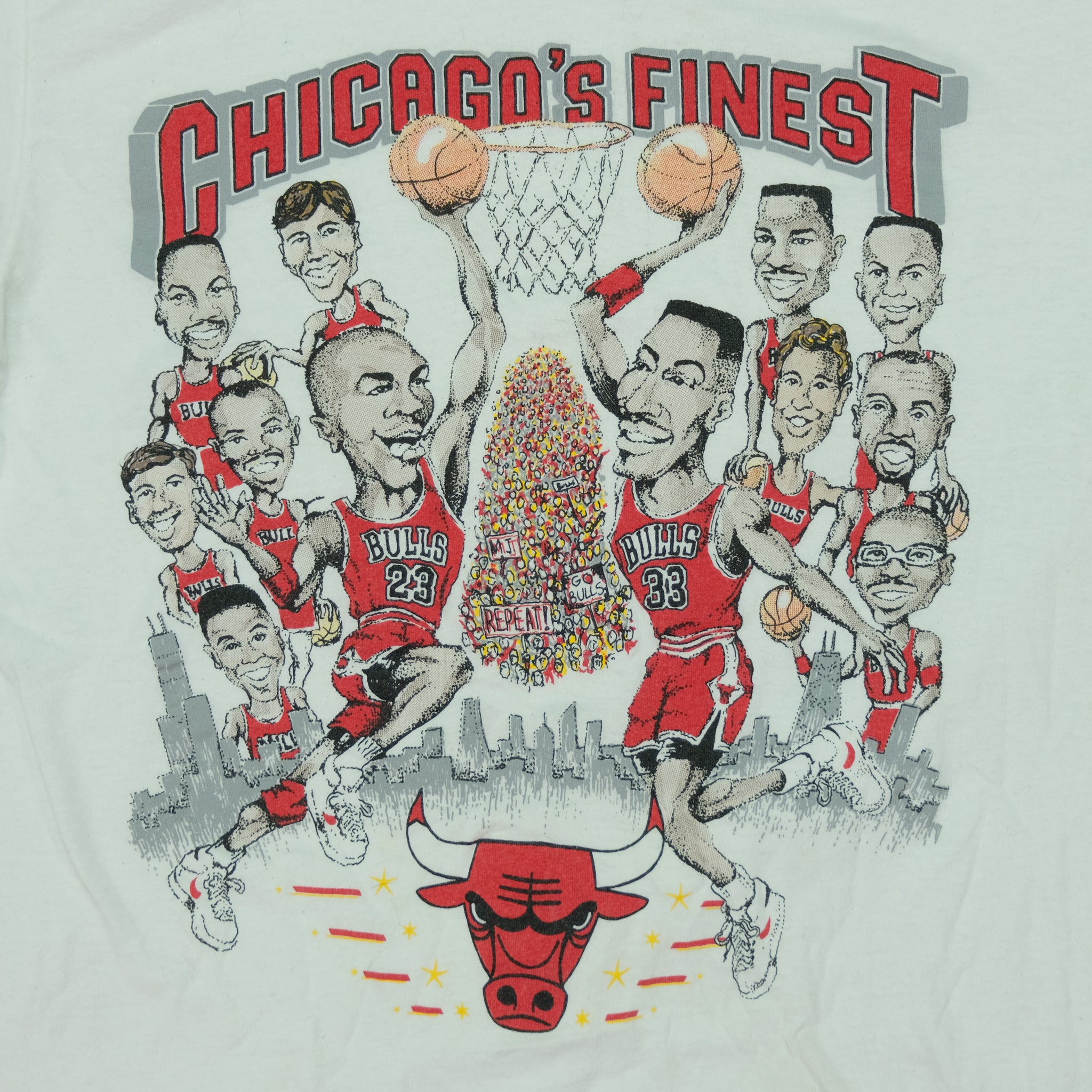 Vintage buy 1990s michael jordan chicago bulls caricature t shirt