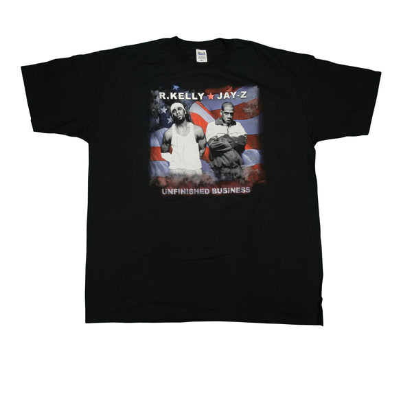 Vintage ANVIL R. Kelly Jay-Z Best of Both Worlds Album 2004 Tour T Shirt 2000s Black 3XL