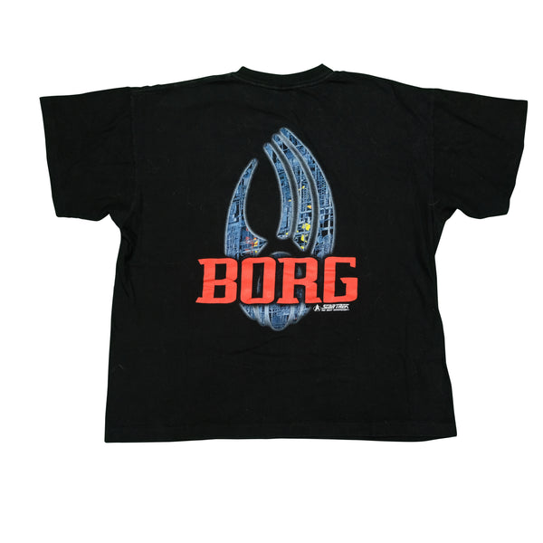 Vintage Star Trek The Next Generation Borg 1996 T Shirt 90s Black XL