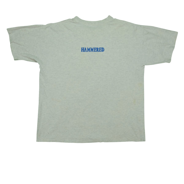 Vintage BROCKUM The Offspring Hammered 1995 T Shirt 90s White XL