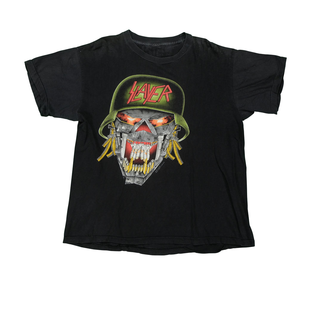 Vintage BROCKUM Slayer Decade of Aggression 1991 Live Album T Shirt 90s Black