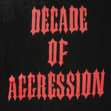 Load image into Gallery viewer, Vintage BROCKUM Slayer Decade of Aggression 1991 Live Album T Shirt 90s Black
