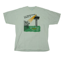 Load image into Gallery viewer, Vintage Marion Illinois U.S. Penitentiary We&#39;ll Keep a Light On For Ya Tee on Jerzees
