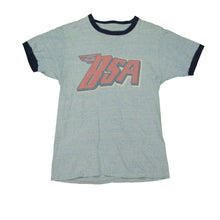 Load image into Gallery viewer, Vintage BSA Ringer T Shirt 80s Gray Black
