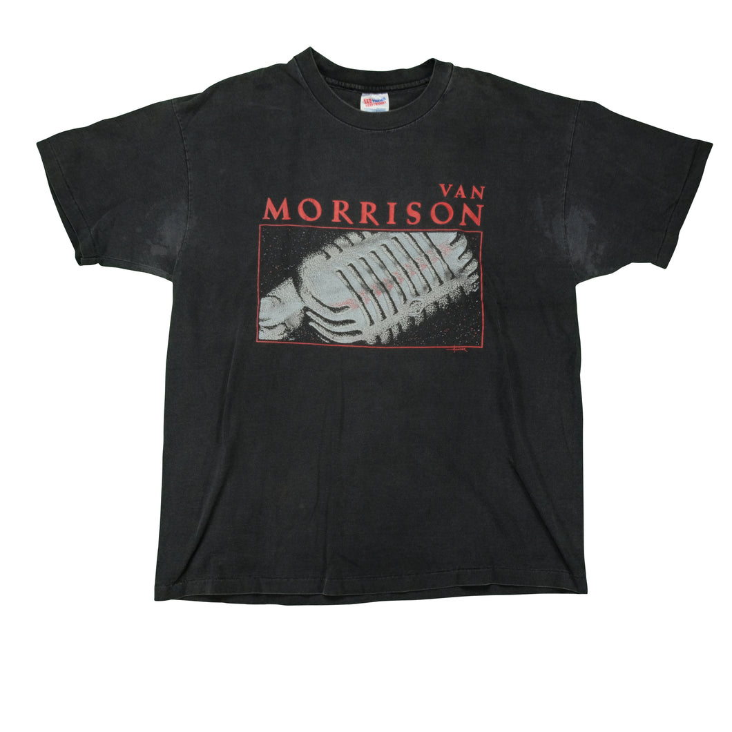 Vintage Van Morrison Sold Out North American 1993 Tour T Shirt 90s Black XL
