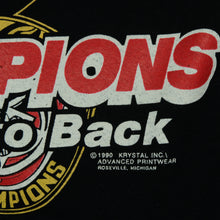 Load image into Gallery viewer, Vintage Detroit Pistons Bad Boys World Champions 1989-90 U Can&#39;t Touch This T Shirt 80s Black L
