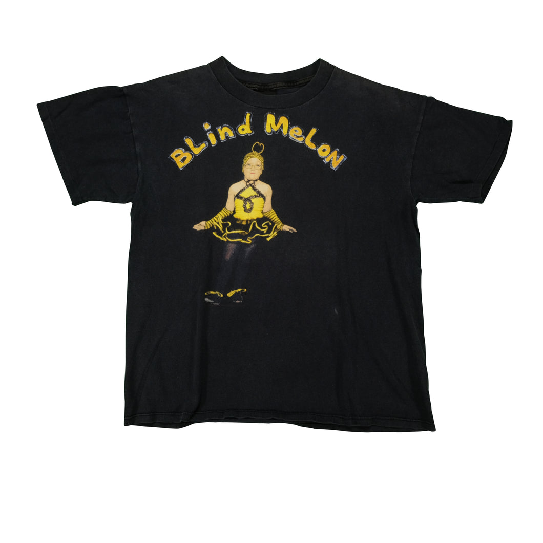 Vintage BROCKUM Blind Melon Crammed in a Van 1992-93 Tour T Shirt 90s Black L