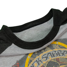 Load image into Gallery viewer, Vintage Black Sabbath Ozzy Osbourne Tour Raglan T Shirt 80s Gray Black
