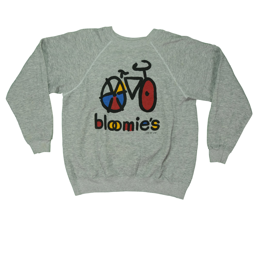 Vintage Bloomie's by Bloomingdale's Spell Out 1988 Bicycle Sweatshirt 80s Gray L