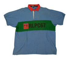 Load image into Gallery viewer, Vintage POLO RALPH LAUREN RLPC-67 Spell Out P-93 1993 Striped Polo Shirt Stadium 90s Blue Green Red XL
