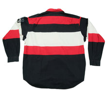 Load image into Gallery viewer, Vintage POLO SPORT Spell Out Striped Color Block Long Sleeve Casual Shirt 90s 2XL
