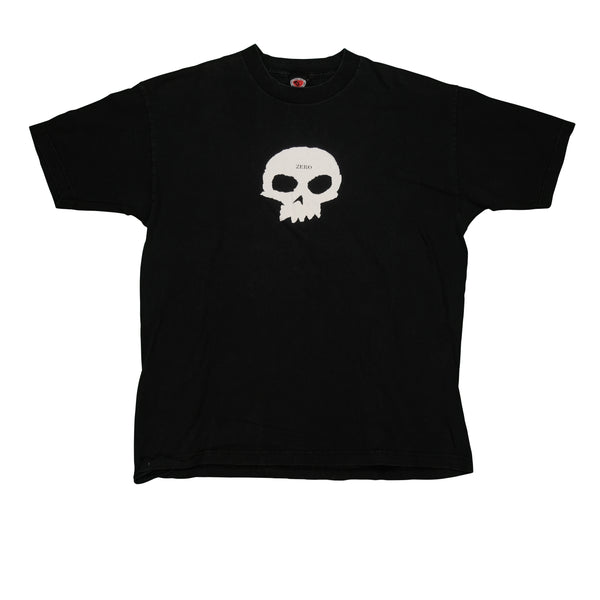 Vintage TUM VETO Zero Skateboards Skull Graphic T Shirt 90s Black XL