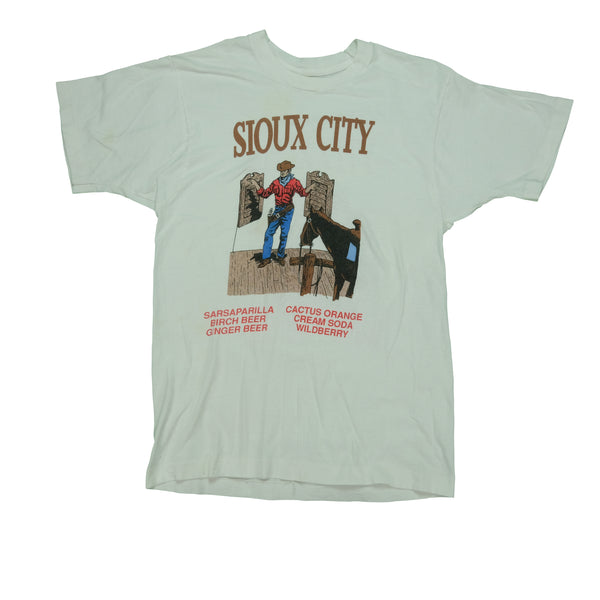 Vintage Sioux City Saloon T Shirt 80s 90s White L