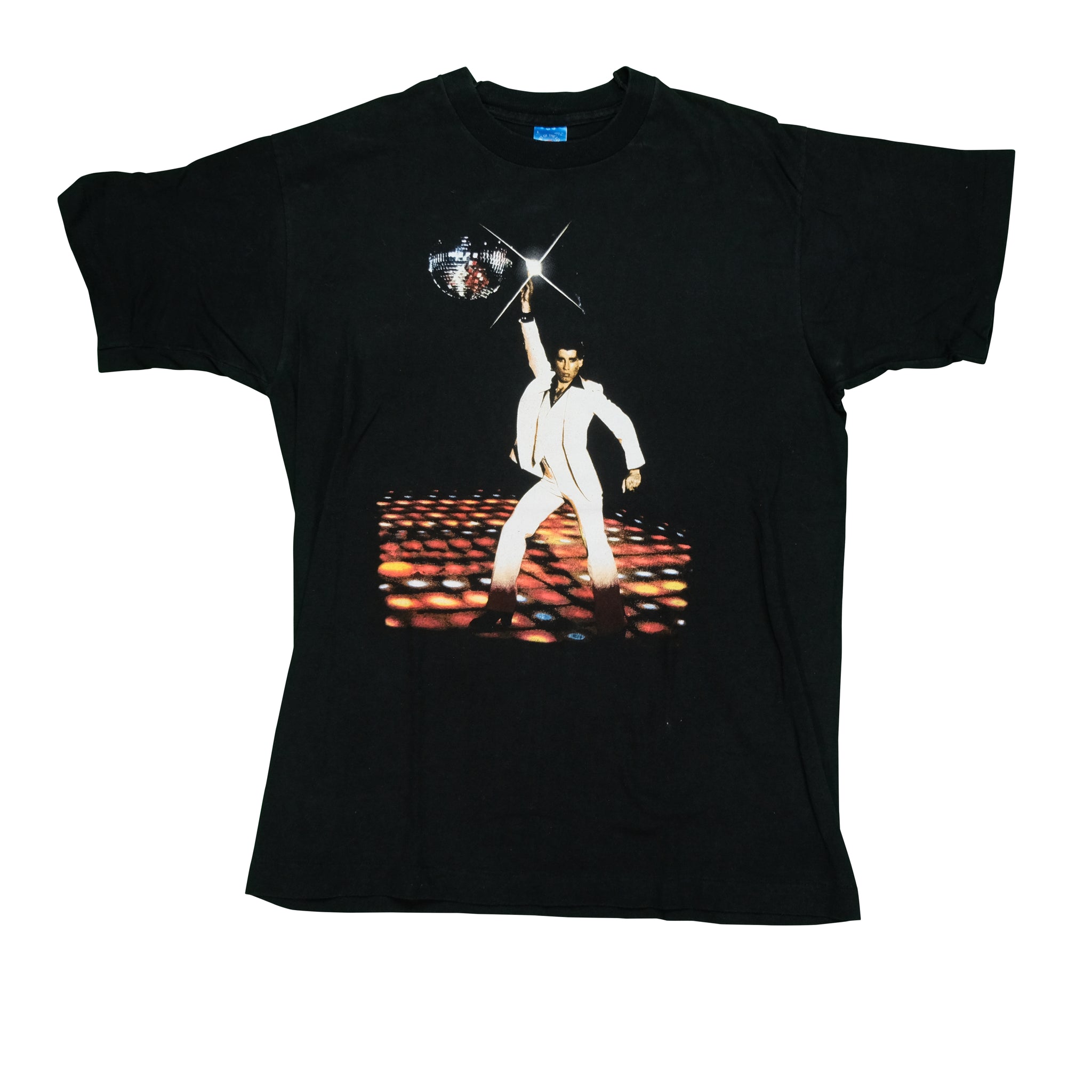 80s 90s Saturday Night Fever 映画 Tシャツ Vintage John Travolta Saturday Night Fever Promo T Shirt 80s Black