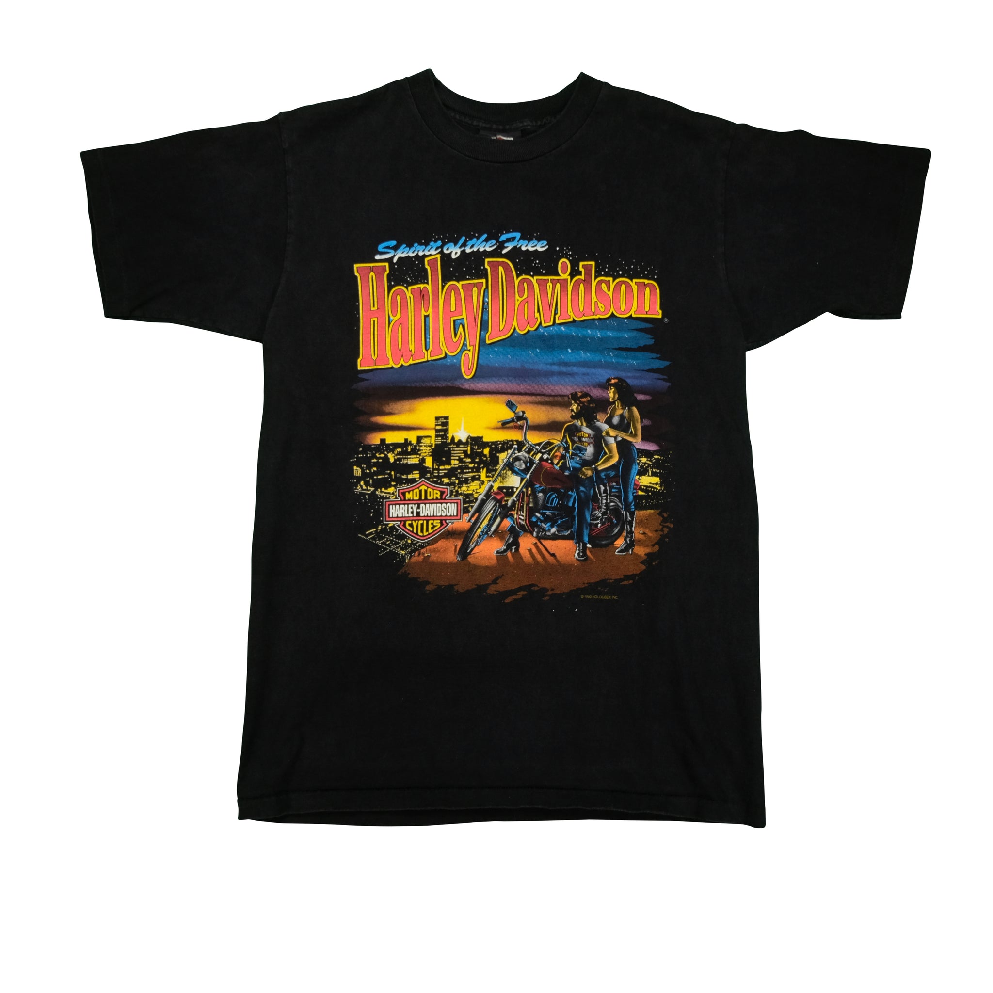 Vintage HARLEY DAVIDSON Spirit of The Free 1993 Eagle Flag T Shirt