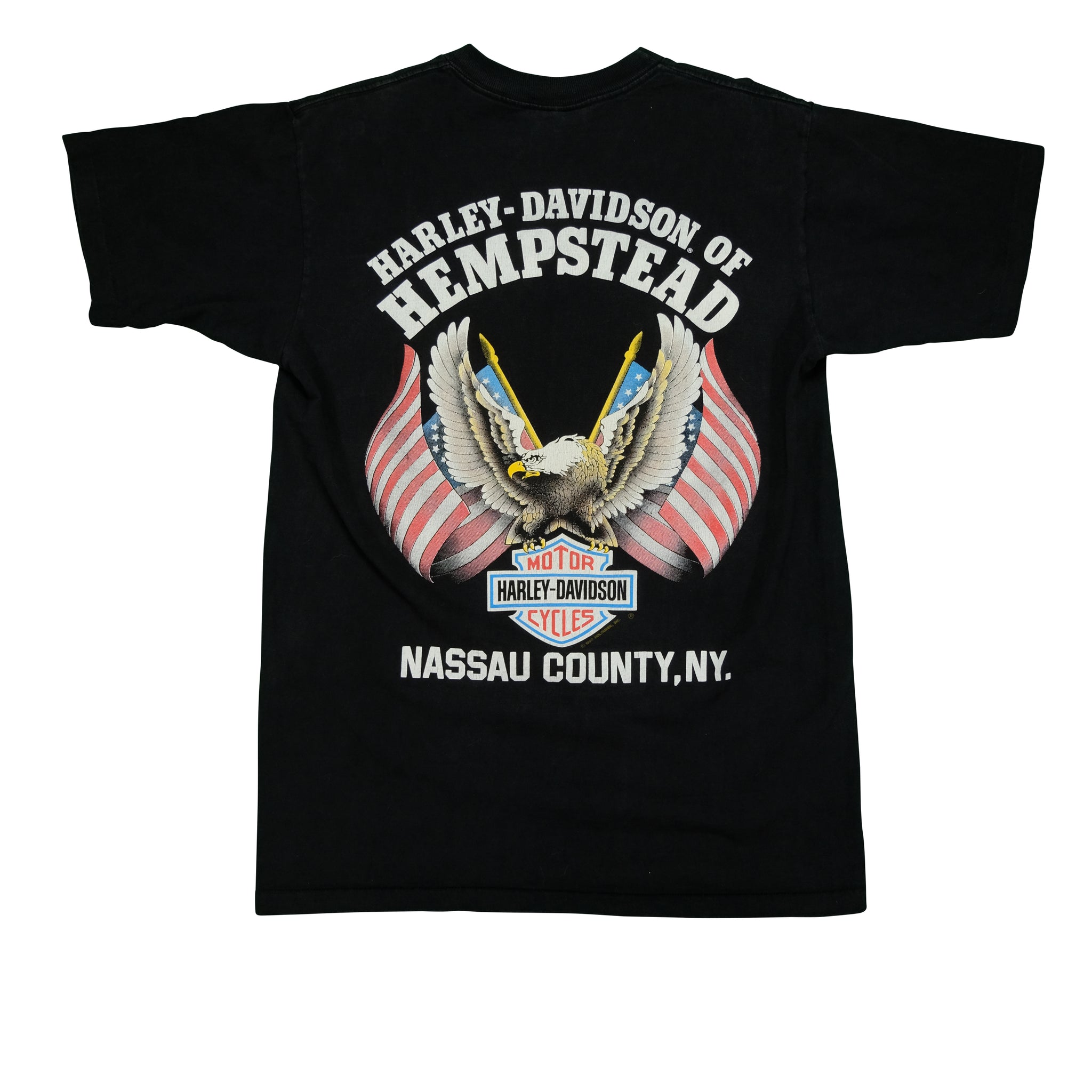 Vintage HARLEY DAVIDSON Spirit of The Free 1993 Eagle Flag T Shirt