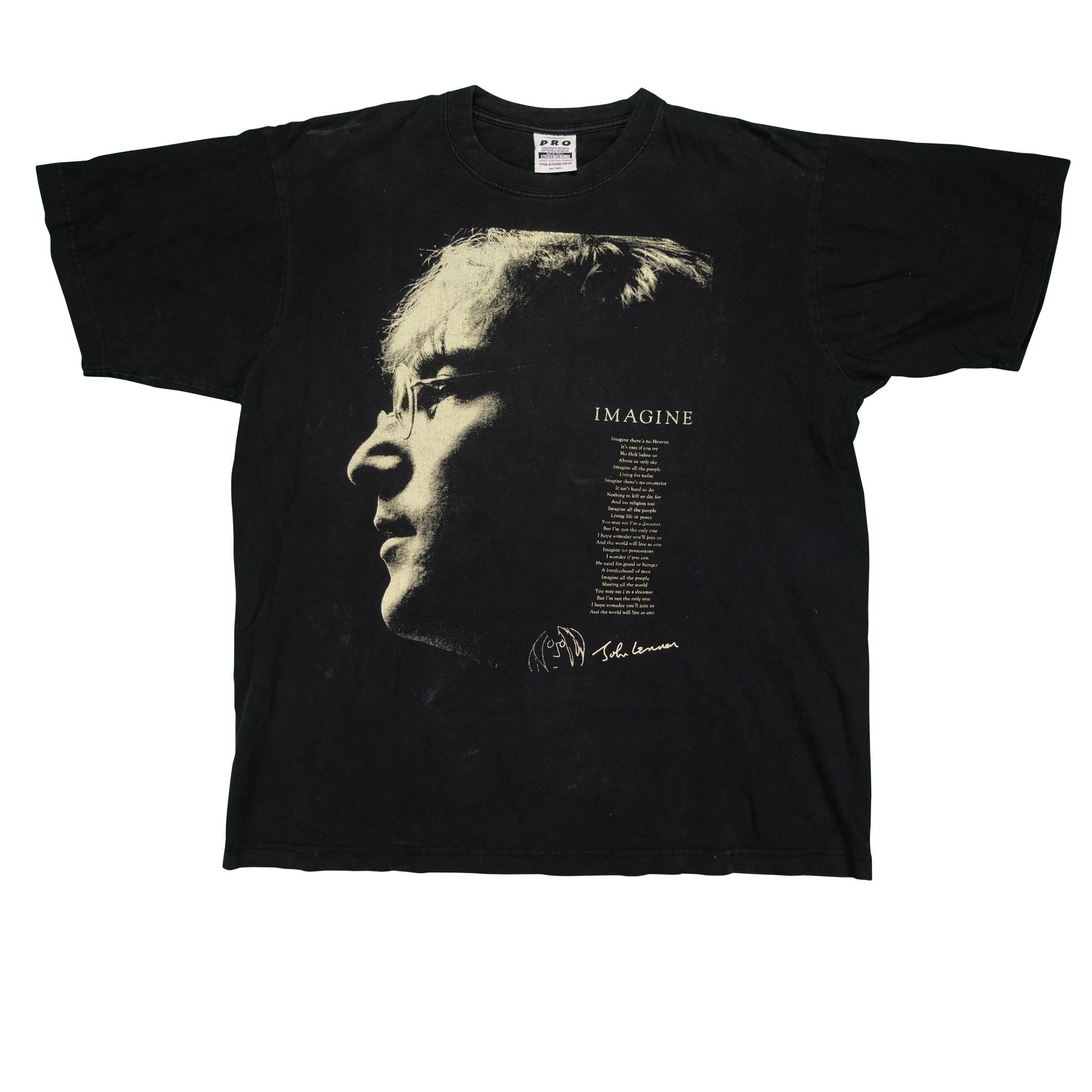 Vintage PRO POWER John Lennon Imagine Lyric T Shirt 90s The 