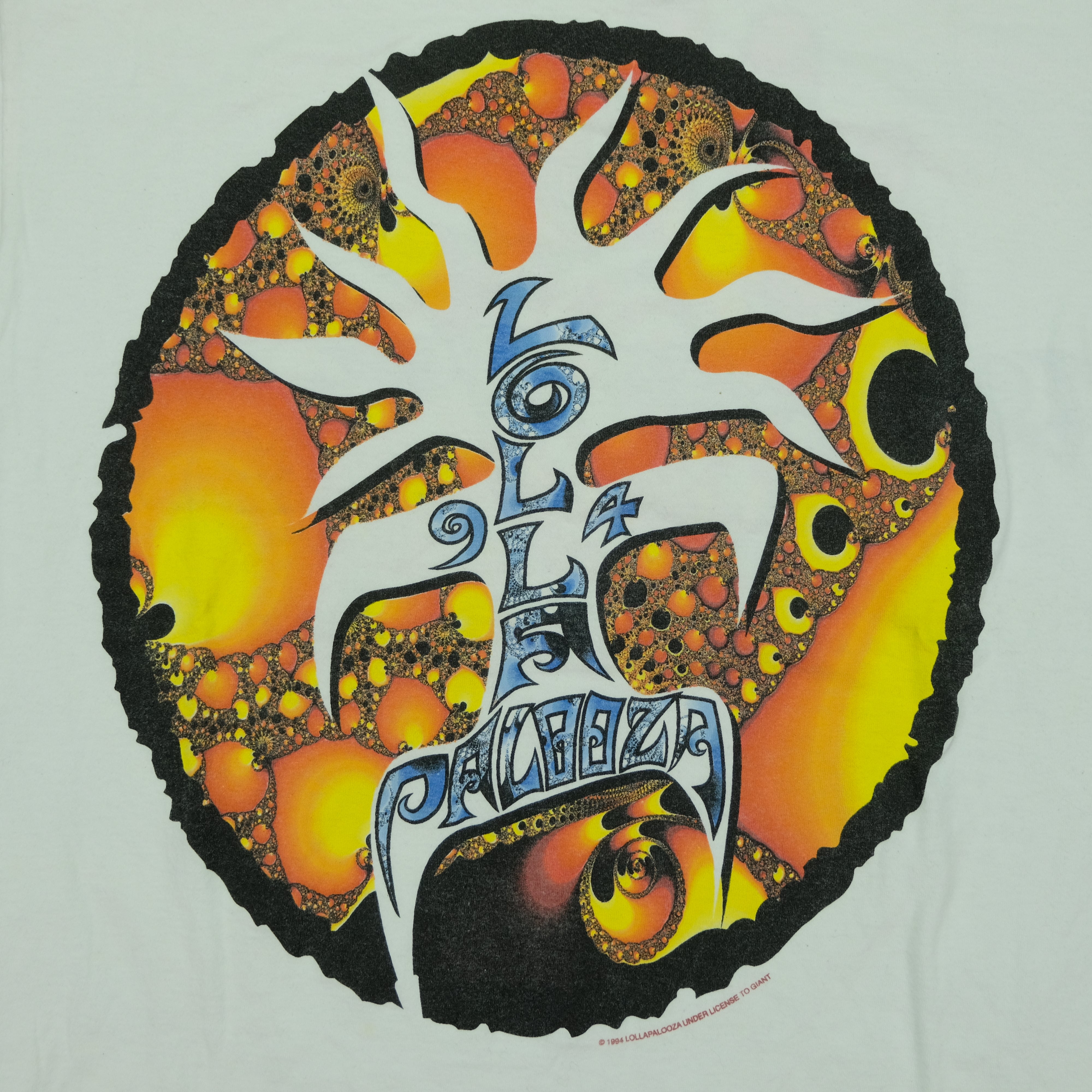 Vintage GIANT Lollapalooza 1994 Music Festival T Shirt 90s White