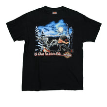 Load image into Gallery viewer, Vintage HARLEY DAVIDSON Oh What Fun It Is To Ride Iceland T Shirt 90s Black L
