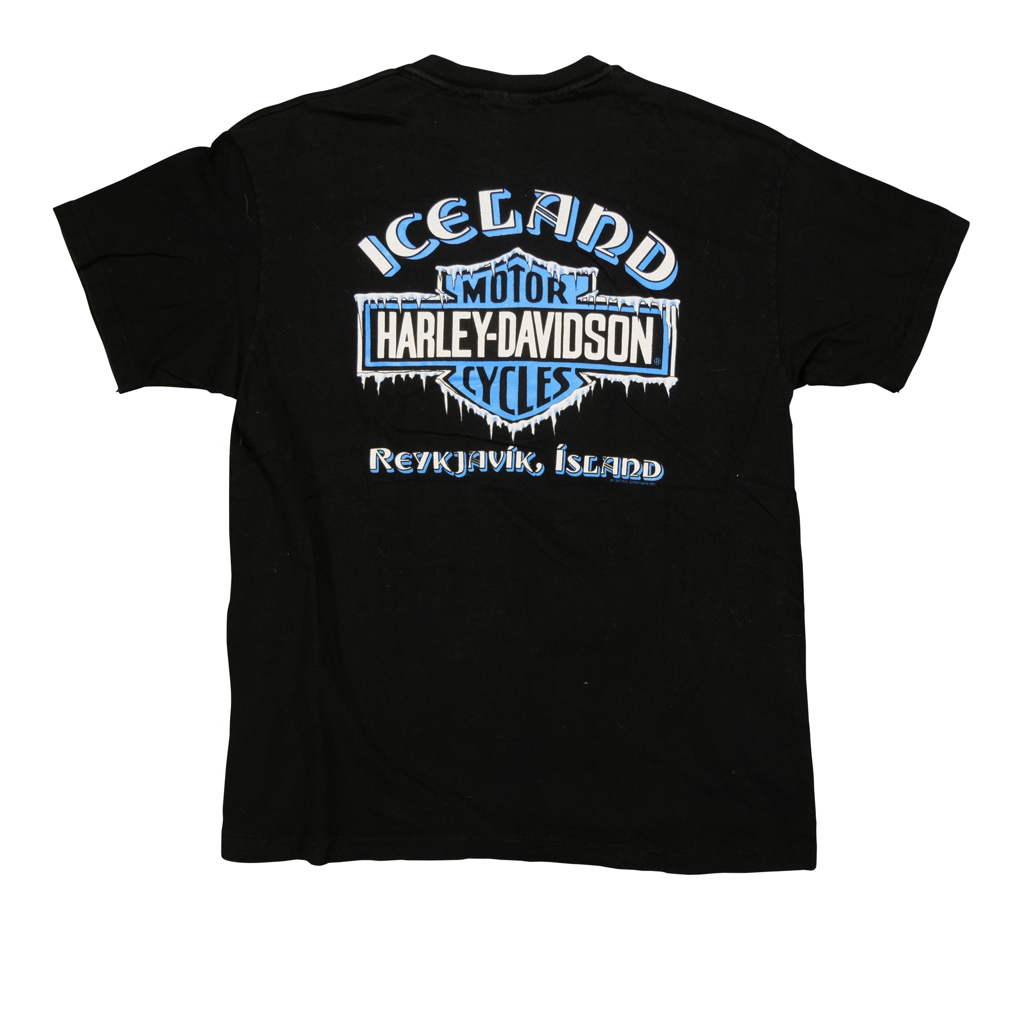 90s HARLEY-DAVIDSON Tシャツ L ブラック Vintage 90s Harley Davidson New Zealand T-Shirt