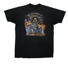 Load image into Gallery viewer, Vintage 3D EMBLEM Harley Davidson The Last Biker on Earth 1990 Wizard T Shirt 90s Black XL
